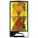 Флеш-диск 64 GB, SILICON POWER Touch 850, USB 2.0, металлический корпус, янтарный, SP64GBUF2850V1A