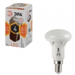 Лампа светодиодная ЭРА, 4 (30) Вт, цоколь E14, рефлектор, теплый белый свет, 25000 ч., LED smdR39-4w-827-E14ECO