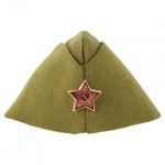 Пилотка Военная однослойная, металлическая красная звезда, размер универсальный, 51-56, ПЛ-02