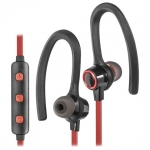 Наушники с микрофоном (гарнитура) DEFENDER OUTFIT B720, Bluetooth, беспроводные, черные с красным, 63721