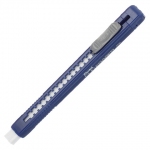 Ластик выдвижной PENTEL (Япония) "Clic Eraser", 117х12х15 мм, белый, синий держатель, ZE80-C