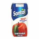 Сок SANTAL (Сантал), яблочный, 0,2 л, для детского питания, тетра-пак, 547778